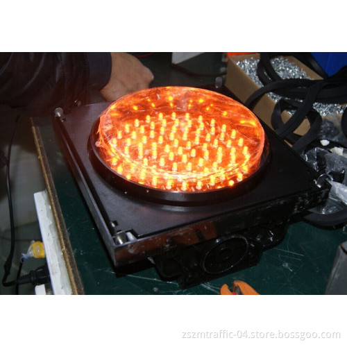 8 Inch (200mm) Solar LED Amber (Yellow) Flashing Traffic Light for Crossing Turn Traffic Roadway